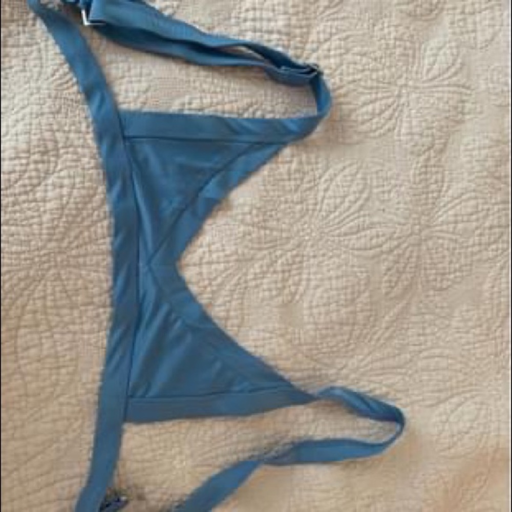Blue bikini top